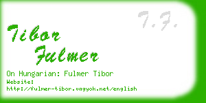 tibor fulmer business card